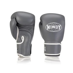 Elite Series Velcro Boxing Glove - Grey/White