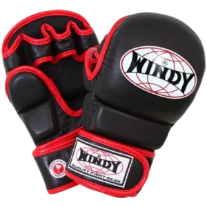 Windy MMA Hybrid Gloves - Red Black
